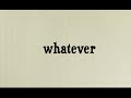 英単語 whatever 発音と読み方