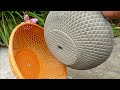 How to make cement pots  simple  easy diy flower pot designs