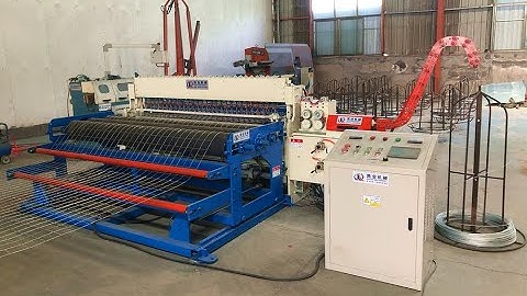 Fully automatic welded wire mesh machine for roll mesh