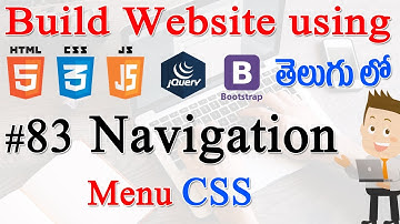 #83 How to Build Website using Html, CSS, JS, jQuery, Bootstrap - Building Navigation CSS