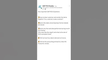 SAP FICO Interview questions #sapfico #sap