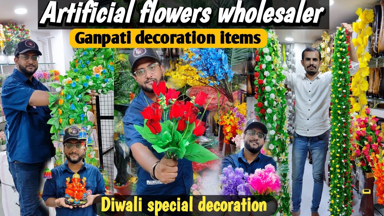 flower decoration artificial flowers wholesaler Ahmedabad wholesale
