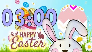 Celebrity 3 Minute 🐰 Happy Easter 🥚 Countdown Timer - Spinning Easter Egg - Fun Music Alarm! Wealth