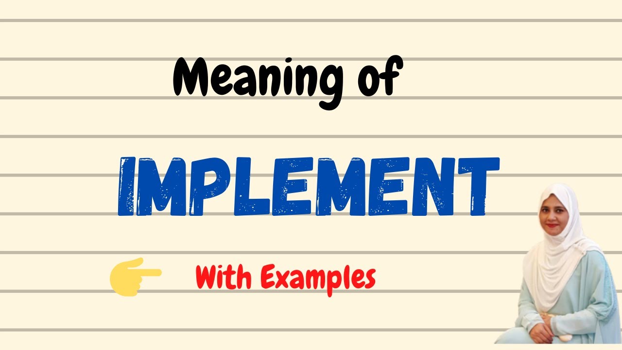 implemented แปลว่า  New Update  Daily vocabulary | Implement Meaning | Vocabgram