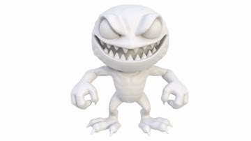 3D model of a monster character for Halloween. Superhive, CGtrader, Cults3d (no sound)