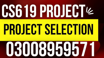 CS619 Final Project Selection Fall 2024 | Guidelines Easy List of CS619 Final Project | Wiki Writes