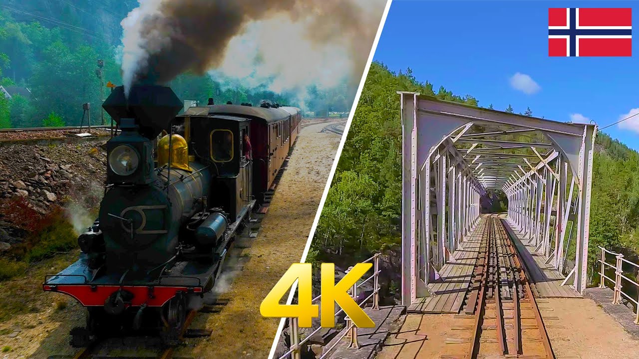 4K Driver's Eye View - 3ft6in Narrow Guage - Norwegian Steam in the Fjords | The Setesdal Line
