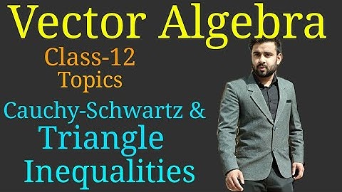 Cauchy-Schwartz & Triangle ineq.|Vector Algebra|Cls-12|Chaptr-10|NCERT Maths|My institute|Sachin sir