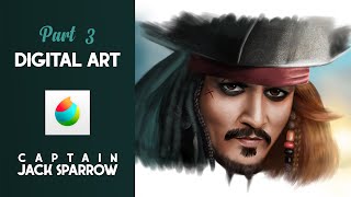 Digital Art, Part 3 , Captain Jack Sparrow, with Medibang paint screenshot 4