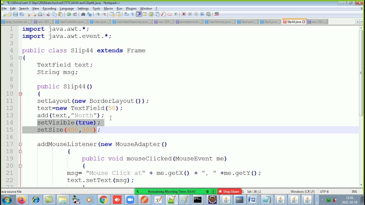 Core Java - AWT (Adapter classes) - YouTube