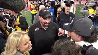 Jack Sawyer hugs Ryan Day mid-interview, Day's family shares sweet moment: CFP championship reaction Content