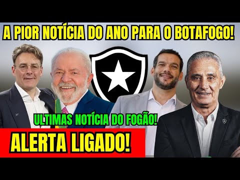 JUST IN! THE WORST NEWS OF THE YEAR FOR BOTAFOGO! ALERT STATUS FOR THE GLORIOUS! BREAKING!