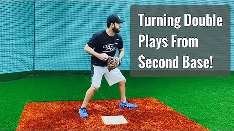 Turning double plays from second base.