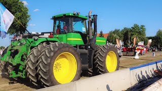 John Deere 9520 and 8220 tractor pulling 2019