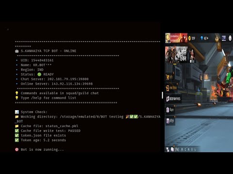 🔥 FREE FIRE TCP BOT + TELEGRAM HOSTING - 🚀 इस वीडियो में देखिए:✅ Free Fire TCP Bot 