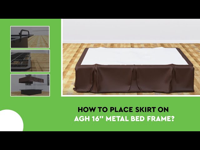 How To Place Skirt on AGH 16" Metal Bed Frame? | AGH SUPPLY - YouTube
