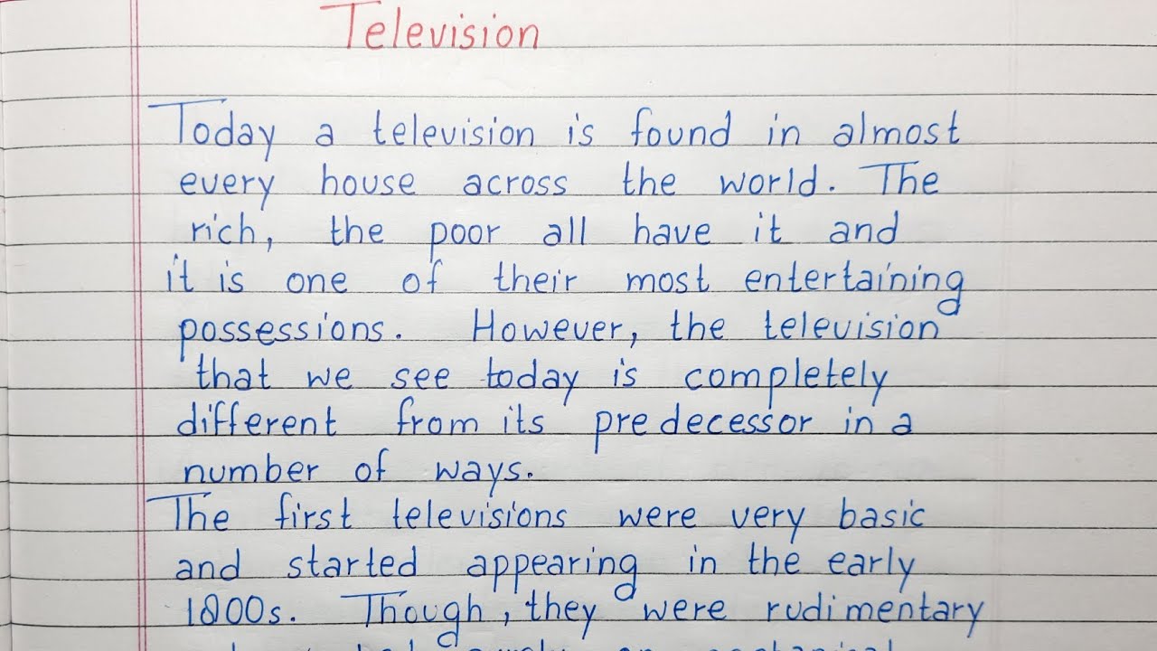 essay on television 200 words