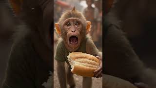 poor monkey life 😭#monkey #struggle #food #poormonkey