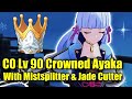 C0 Lv 90 Crowned Ayaka Showcase with Mistsplitter Reforged & Jade Cutter