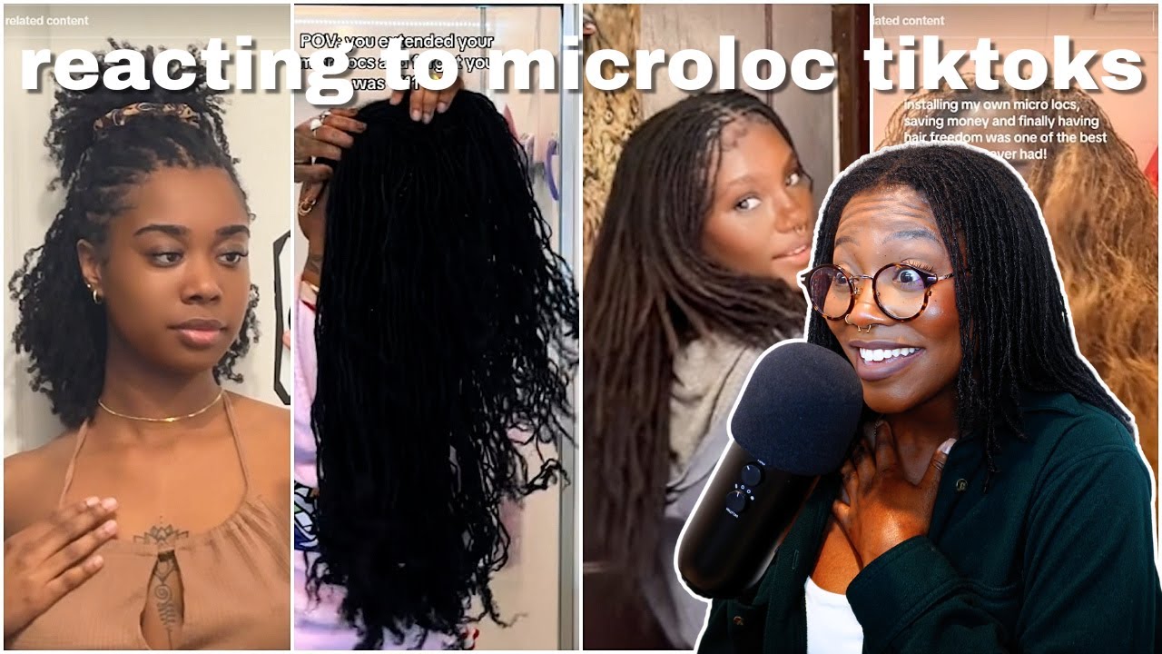 Reacting to Microloc TikToks Part 5! So many beautiful Loc Queens! 😍