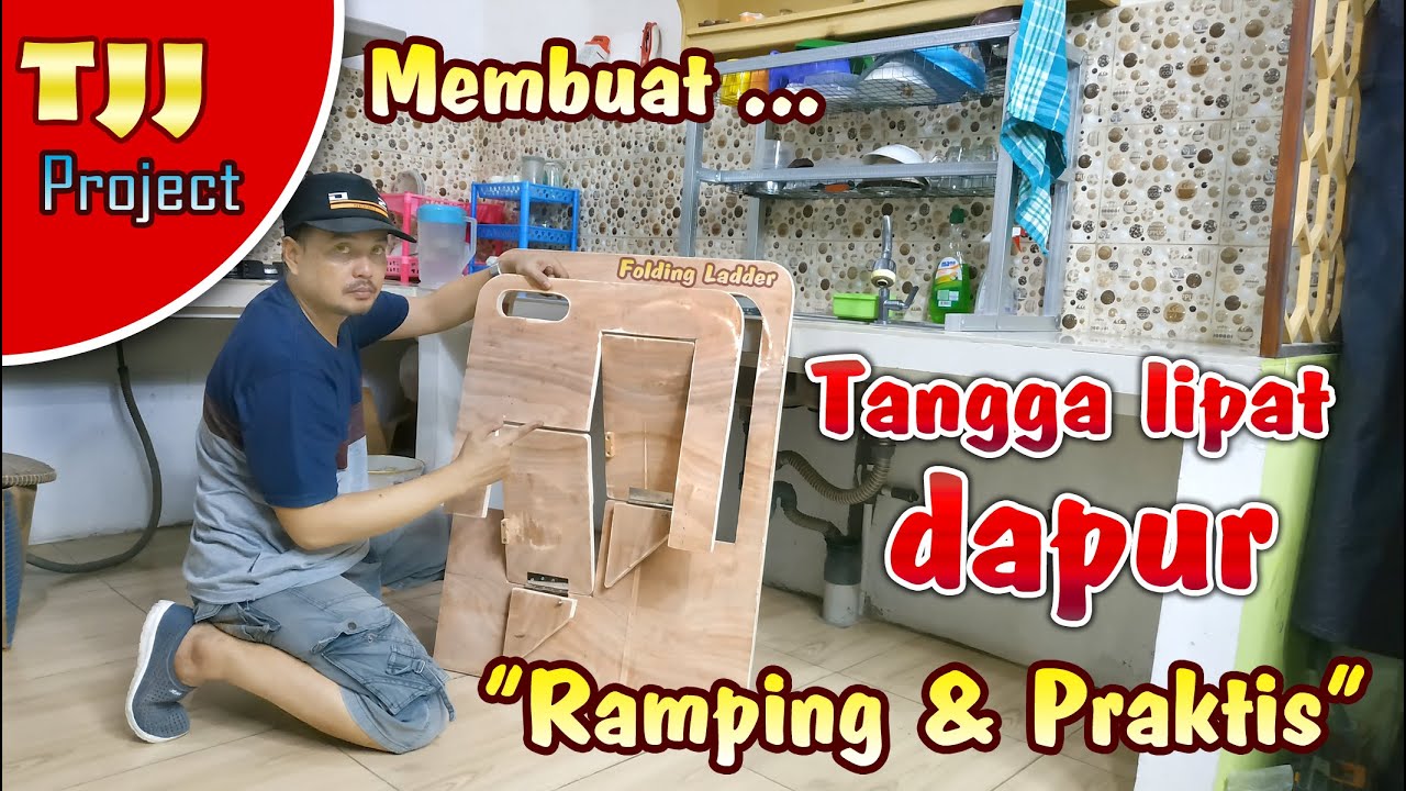 Ramping dan praktis Membuat tangga lipat dapur  YouTube