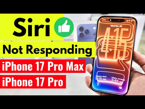 How To Fix Siri Not Responding On IPhone 17 Pro Max IPhone 17 Pro IOS 26 2