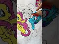 Coloring Rainbow Dash 🩵 * My Little Pony #kids #cartoon #color #mylittlepony #trending #art #drawin