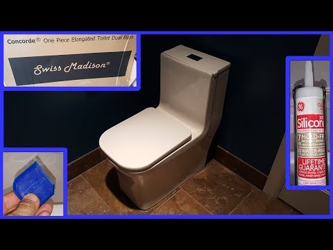 How To Install a Toilet. One Piece Swiss Madison Concorde Toilet. Замена унитаза