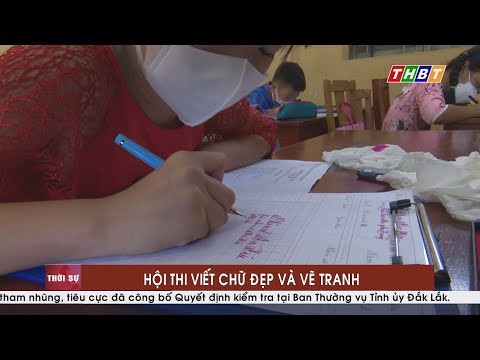 BA TRI TỔ CHỨC HỘI THI VIẾT CHỮ ĐẸP VÀ VẼ TRANH