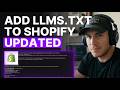 How to add an llms.txt file to Shopify [Updated] | 2026 | Step by Step