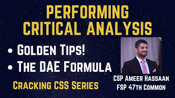 Performing Critical Analysis in CSS Exams