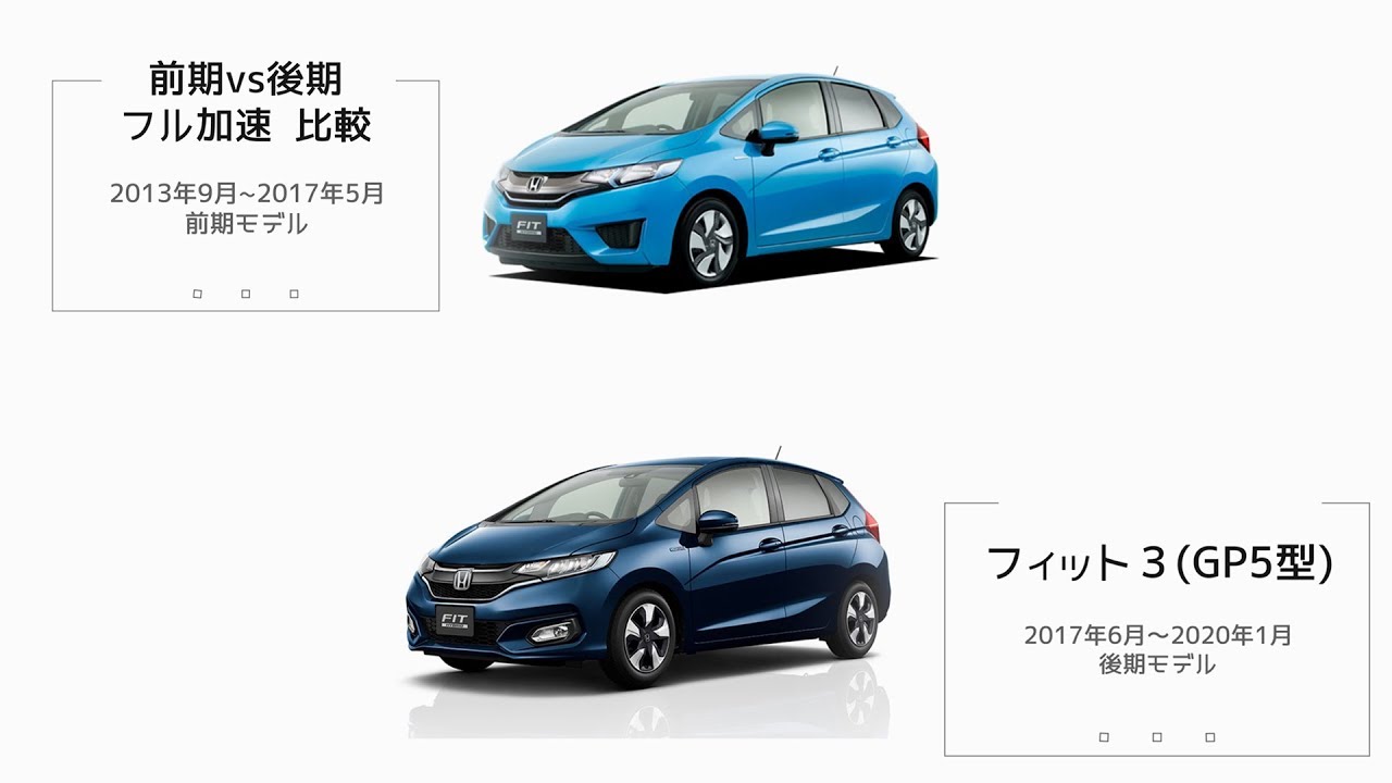 フィット３ Hybrid 前期 Vs 後期 フル加速 比較 検証 Gp5 Verification Of Early Model Versus Late Model Youtube