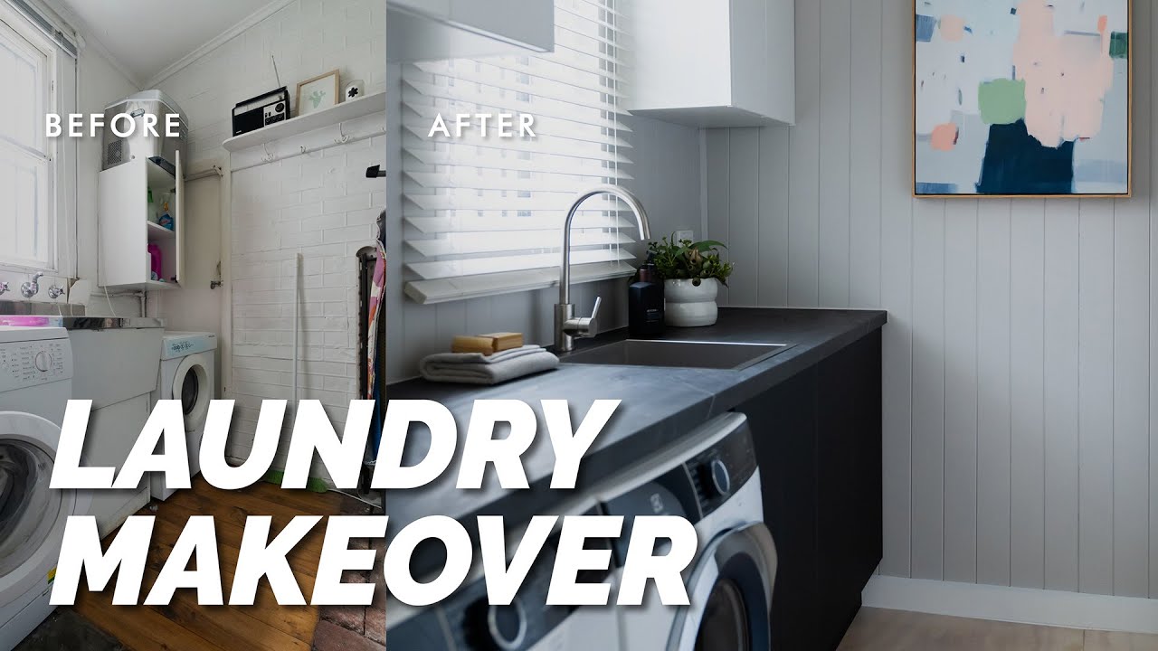 DIY Laundry Makeover! 😲 Our Nightmare 'Problem' Room gets a Calm & Luxurious Transform
