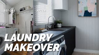 DIY Laundry Makeover! 😲 Our Nightmare 'Problem' Room gets a Calm & Luxurious Transformation!