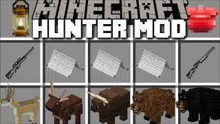 Minecraft HUNTER MOD / FIGHT AND SURVIVE THE NIGHT IN A TENT WHILST CAMPING!! Minecraft