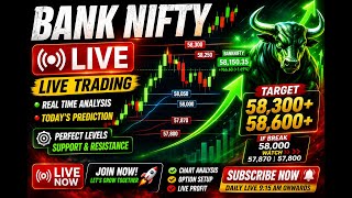 🔥 BANK NIFTY LIVE TRADING 🔴 | SIDEWAYS TODAY ?| Support Resistance + VWAP | Live Market Prediction