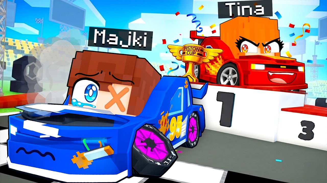 WIELKI WYŚCIG AUTAMI Z SZALONYMI FANKAMI w Minecraft!