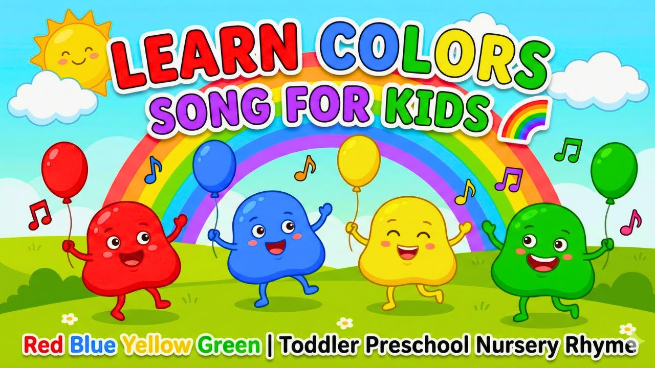 Learn Colors Song for Kids 🌈 | Red Blue Yellow Green | Toddler ...