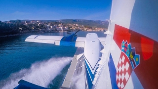 Fantastic Gopro View Of Seaplane In Jelsa Croatia