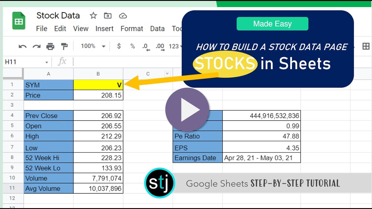 How to Research a Stock Using Google Sheets-- Made Easy) - YouTube