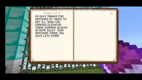 working elevator using command blocks in mcpe