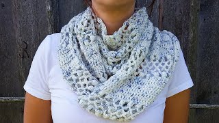 Speckled Infinity Scarf Crochet Tutorial