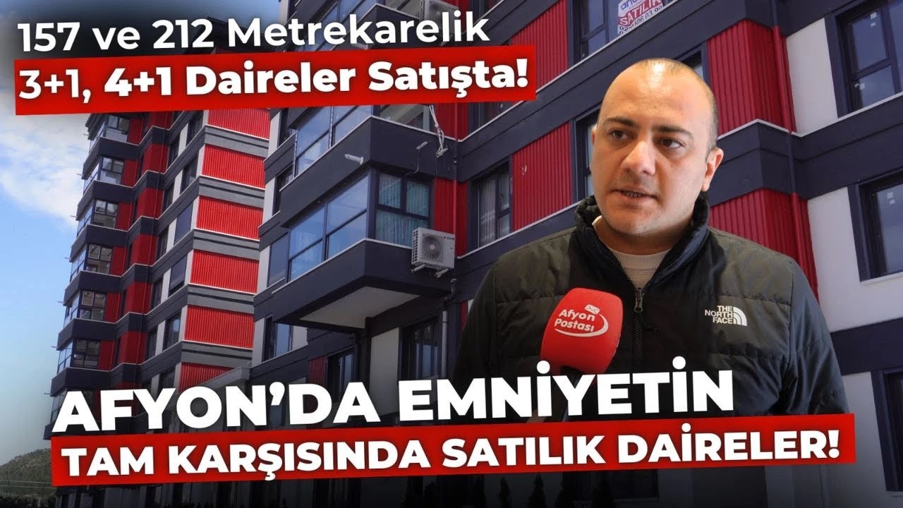 Afyon’da Emniyetin Tam Karşısında Satılık Daireler:157 ve 212 metrekarelik 4+1, 3+1 daireler satışta