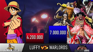 LUFFY VS WARLORDS POWER LEVELS - AnimeScale