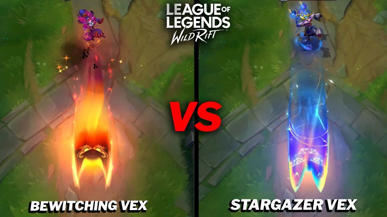 Vex Stargazer VS Bewitching Skin Comparison Wild Rift - YouTube