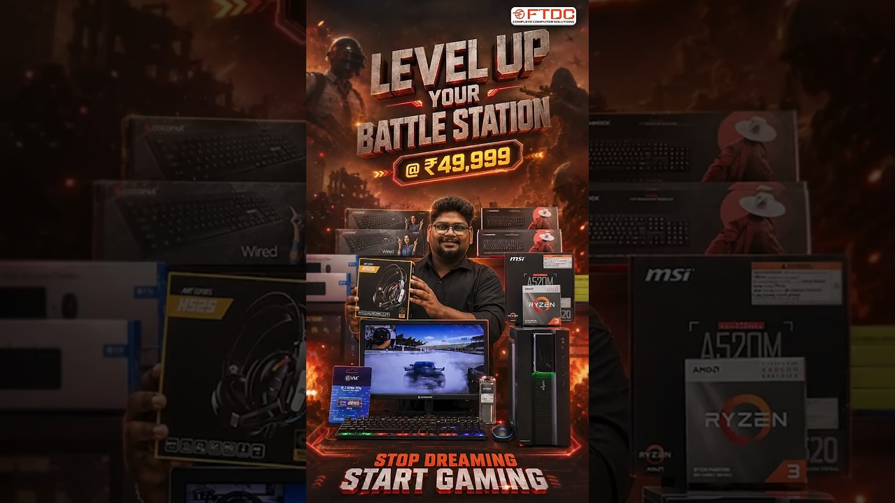 Budget Editing & Gaming PC Setup Worth Every Rupee #gamingpc #pcbuild #shorts #trending