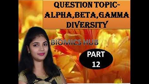 Alpha beta and gamma diversity Important  question part 12