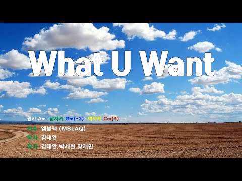 [은성 반주기] What U Want - 엠블랙(MBLAQ)