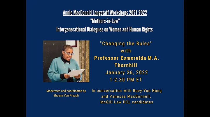Annie MacDonald Langstaff Series with Professor Es...