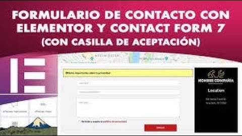 Cómo Crear un FORMULARIO DE CONTACTO con Elementor y Contact Form 7 en WordPress